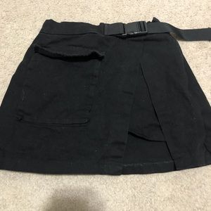Black utility skirt